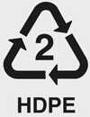 HDPE recycle symbol